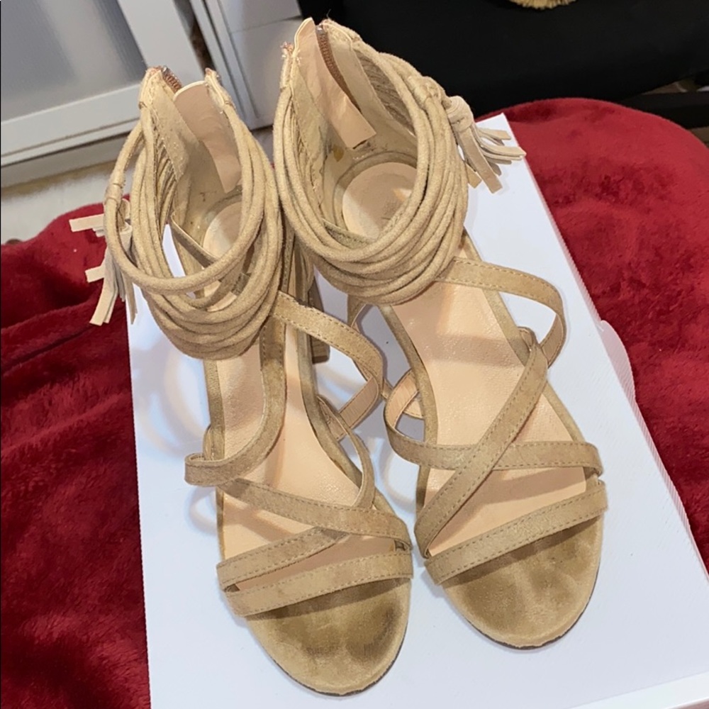 Strappy heel sandals